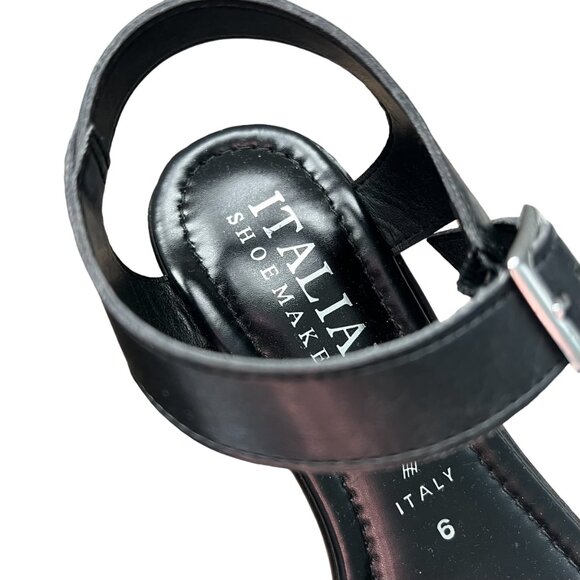 Italian Shoemaker Open Toe Black Sandal Size 6 New - Picture 7 of 7